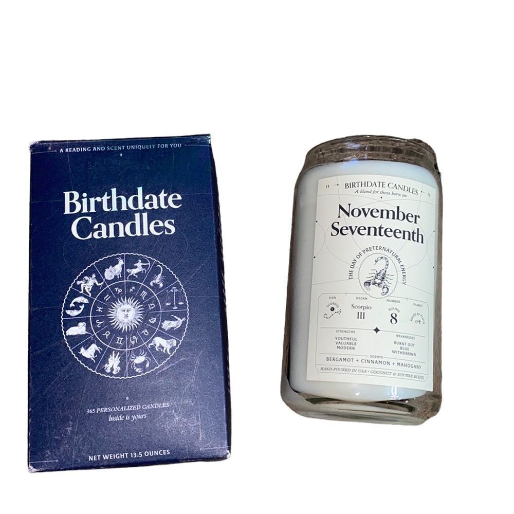 Birthdate candles‎ November 17th bergamot + cinnamon + mahogany